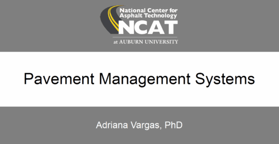 Pavement Management Systems On-Demand Webinar